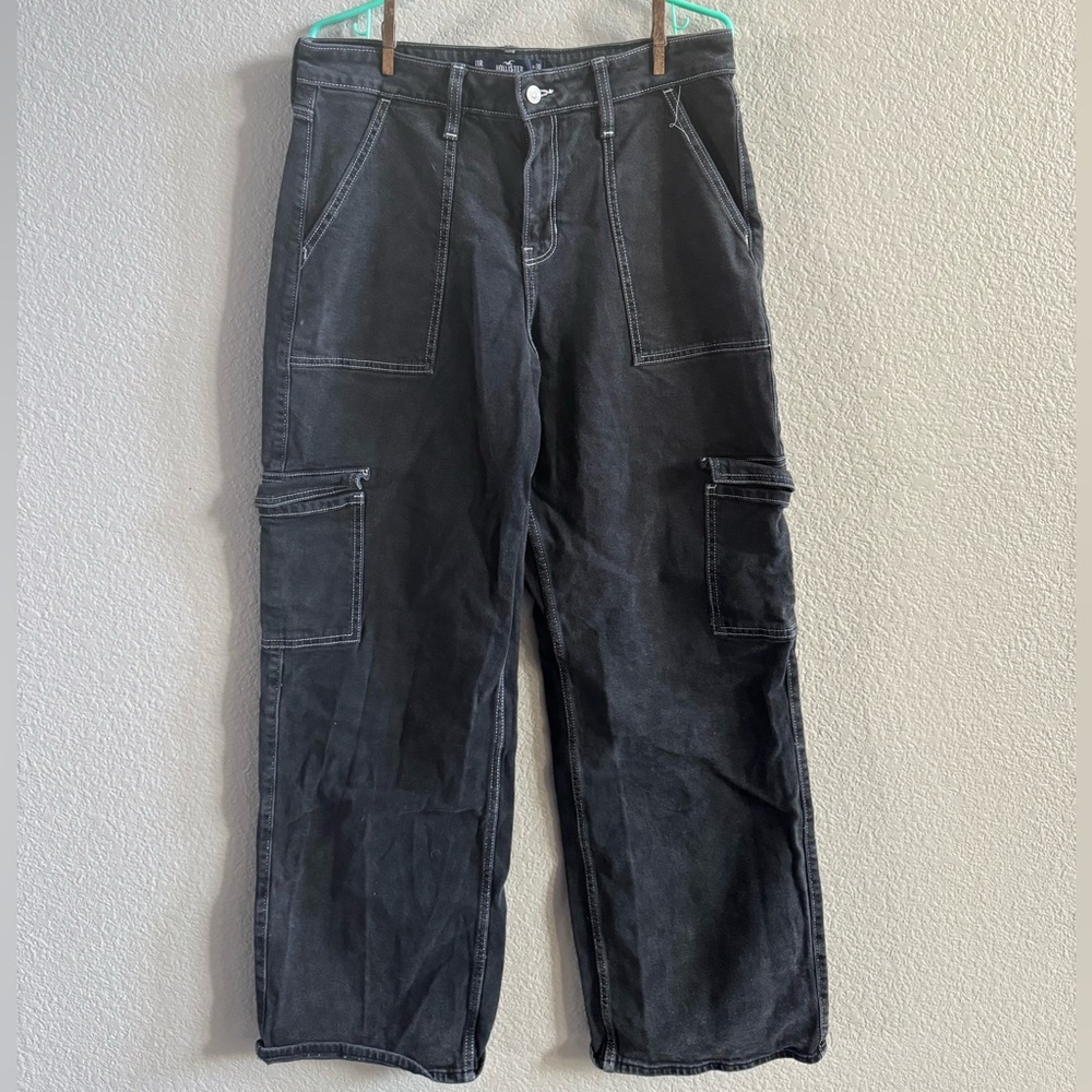 Hollister Women’s Black High-Rise Vintage Baggy Jeans